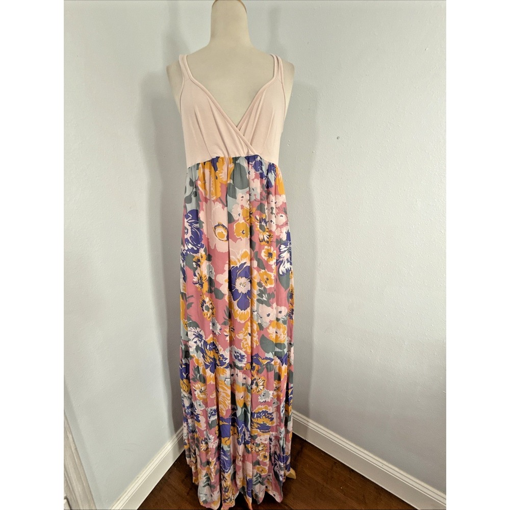Luxe By Seraphine Maxi Dress Womens 6 Floral Sleeveless Tiered ‎ Summer